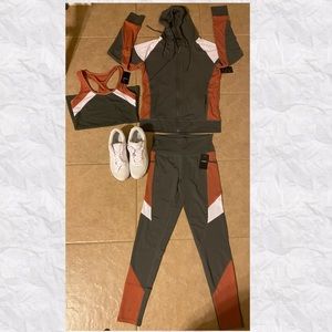 NWT Ladies grey & rose 3 piece joggers set S/M(LAST SET)